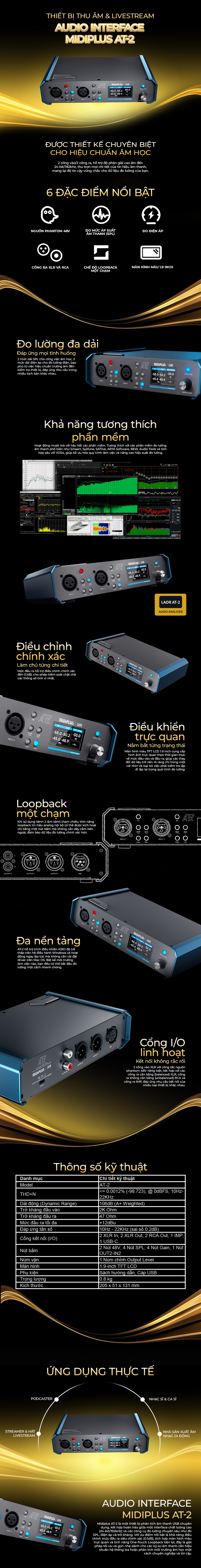 Audio Interface Midiplus AT-2