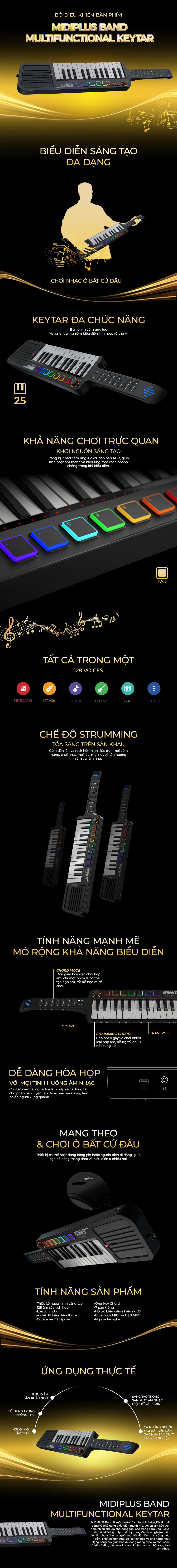 Multifunctional Keytar Midiplus BAND