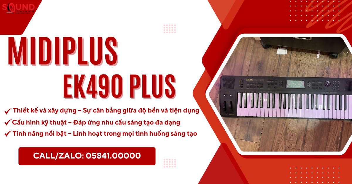 MIDI Keyboard Controller Midiplus EK490 Plus