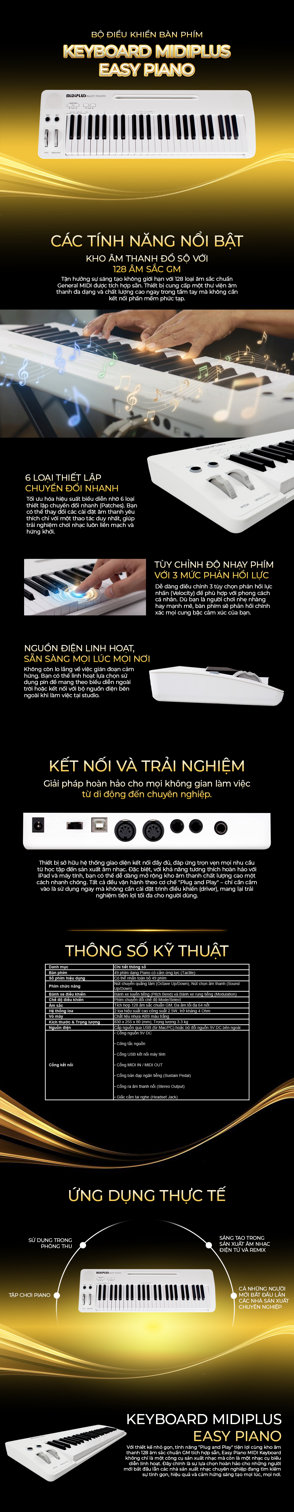 MIDI Keyboard Controller Midiplus Easy Piano