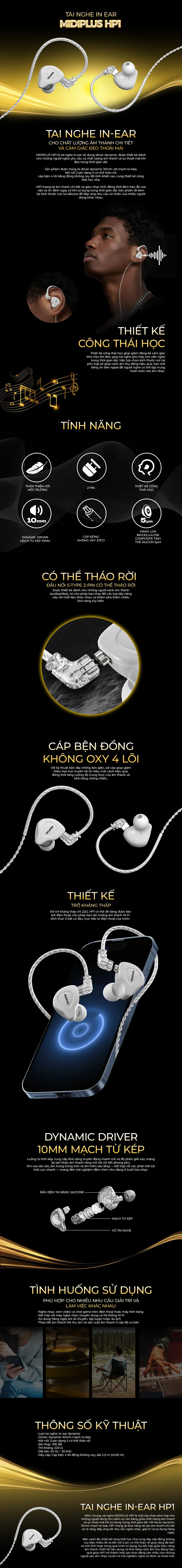 Tai Nghe In-Ear Midiplus HP1