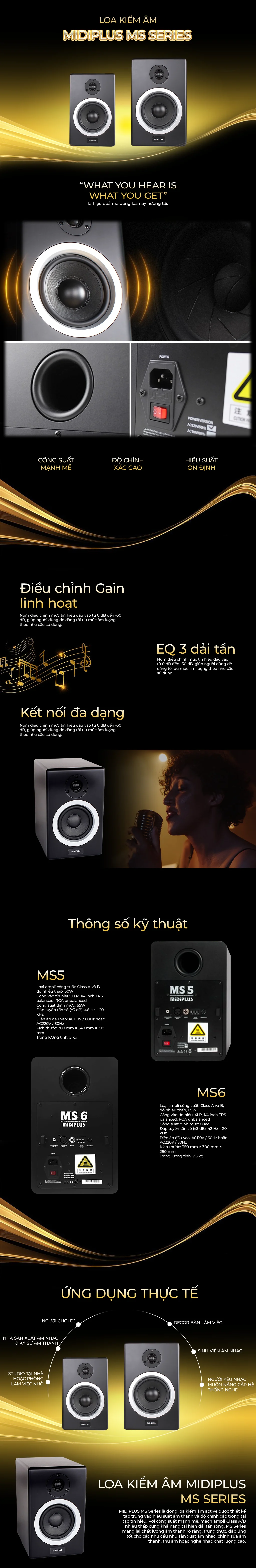 Loa kiểm âm Midiplus MS Series