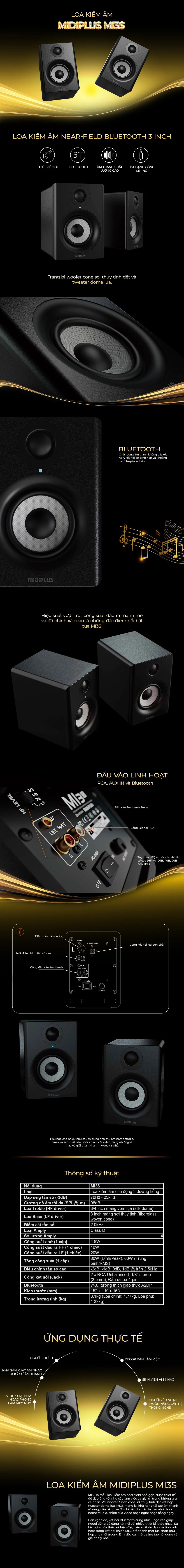 Loa kiểm âm Midiplus Mi3S