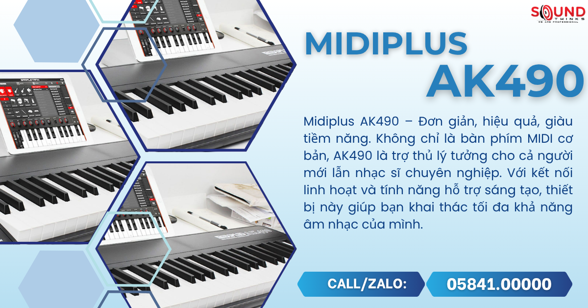 MIDI Keyboard Controller Midiplus AK490