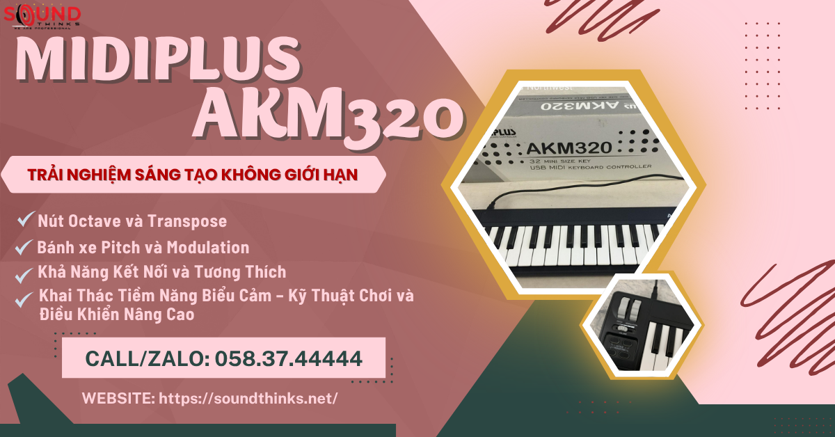 MIDI Keyboard Controller Midiplus AKM320