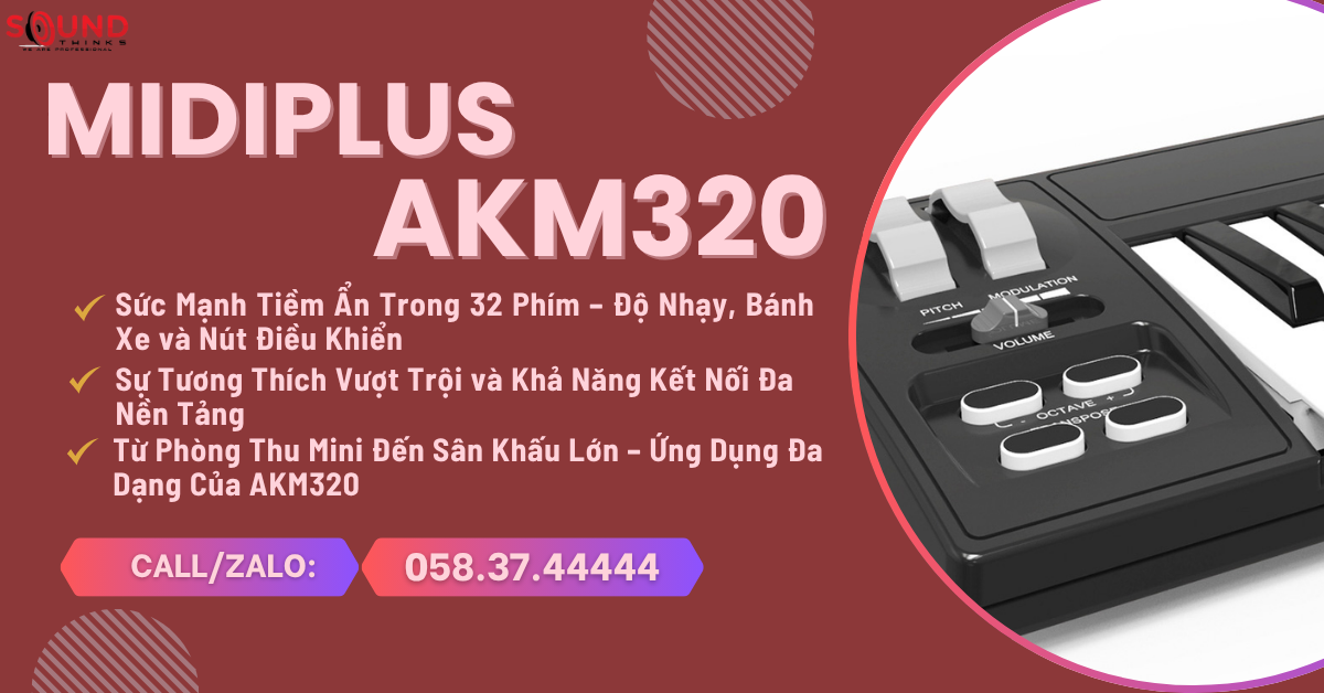 MIDI Keyboard Controller Midiplus AKM320