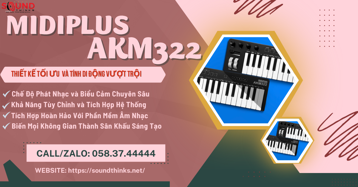 MIDI Keyboard Controller Midiplus AKM322