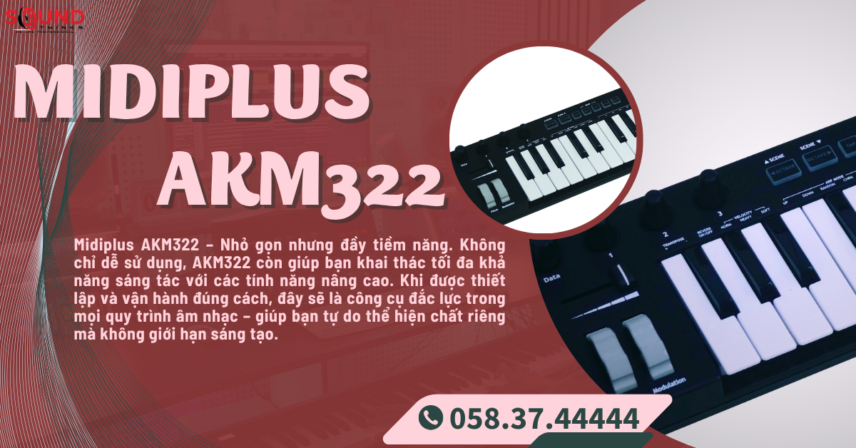 MIDI Keyboard Controller Midiplus AKM322