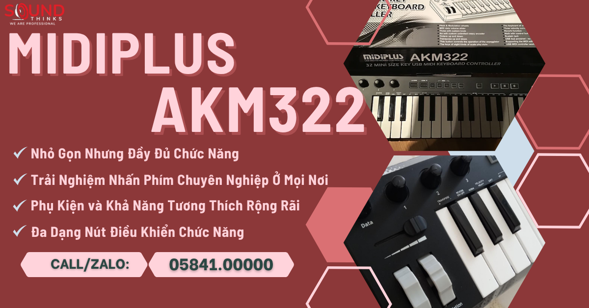 MIDI Keyboard Controller Midiplus AKM322