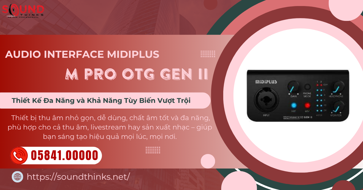 Audio Interface Midiplus M Pro OTG GEN II