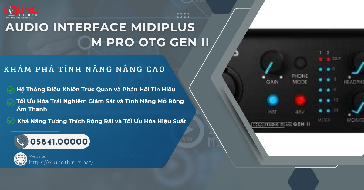 Audio Interface Midiplus M Pro OTG GEN II