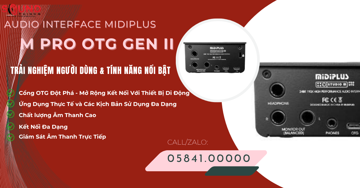 Audio Interface Midiplus M Pro OTG GEN II