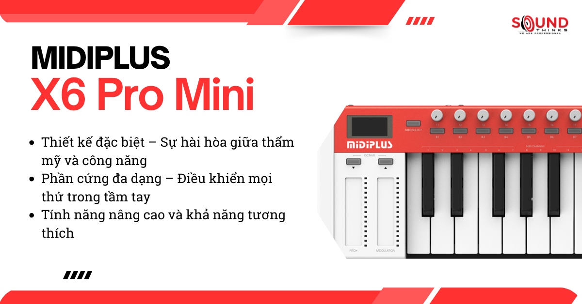 MIDI Keyboard Controller Midiplus X6 Pro Mini 