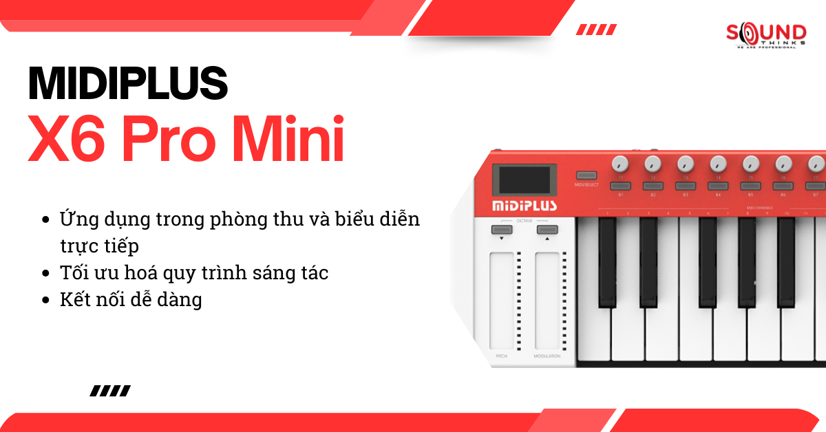 MIDI Keyboard Controller Midiplus X6 Pro Mini 