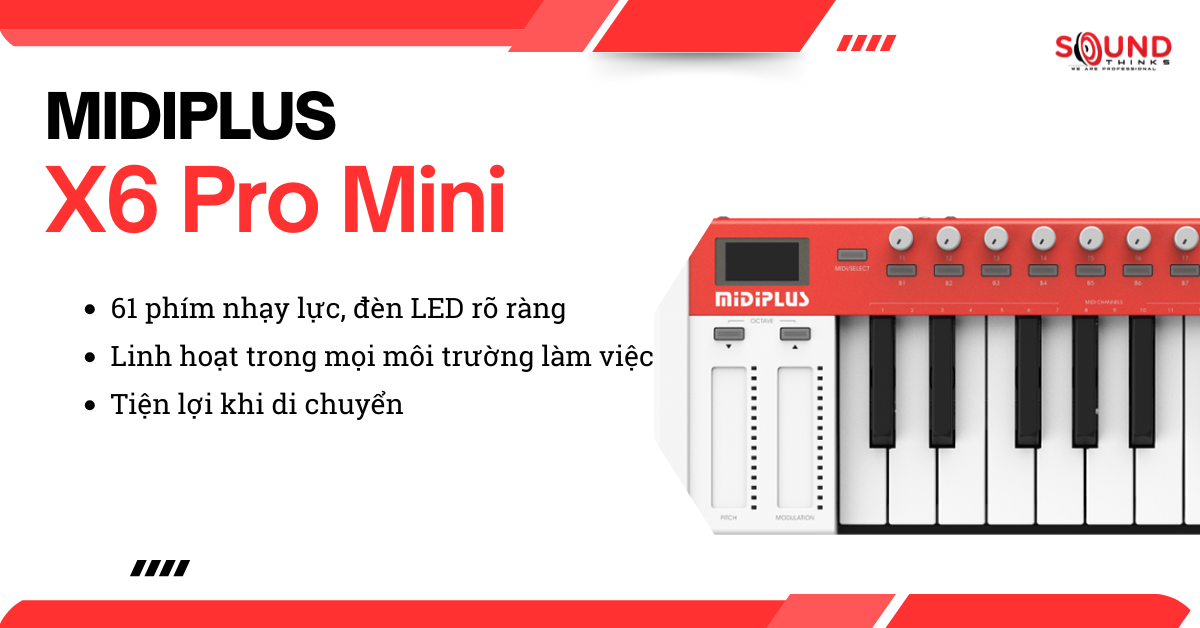 MIDI Keyboard Controller Midiplus X6 Pro Mini 