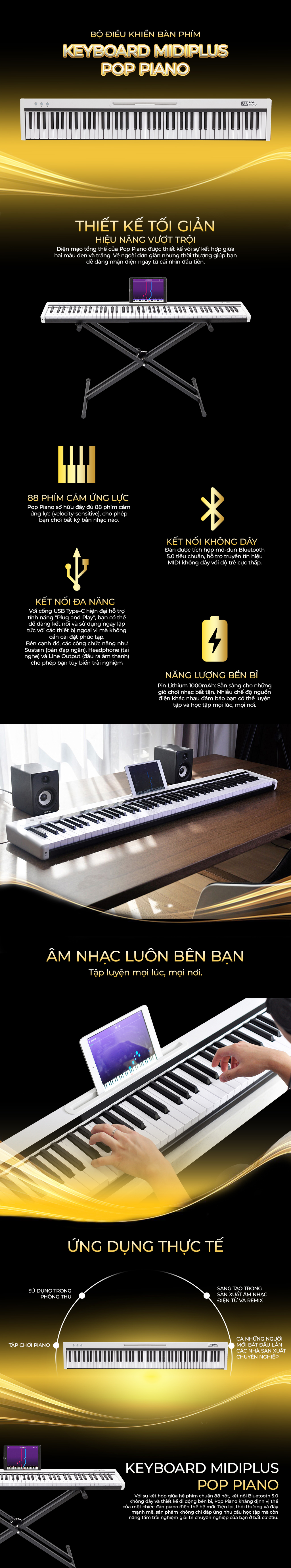 Keyboard Midiplus Pop Piano