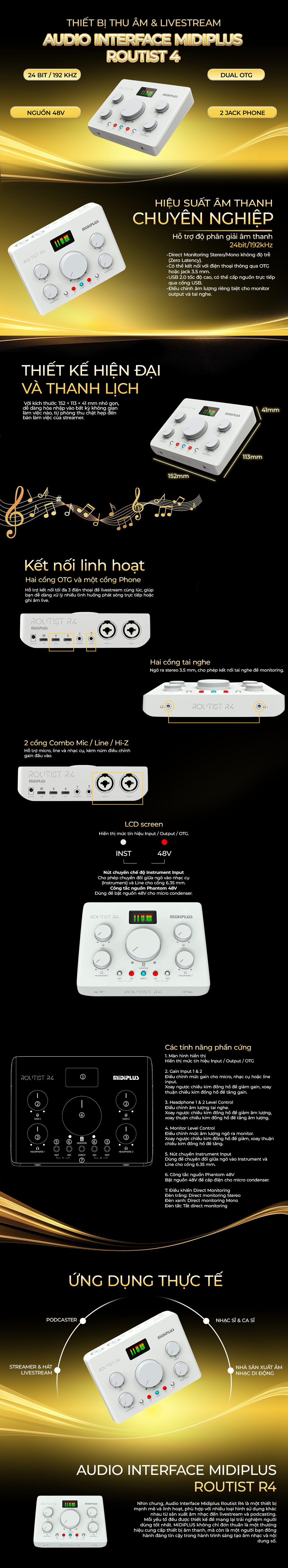 Audio Interface Midiplus Routist R4