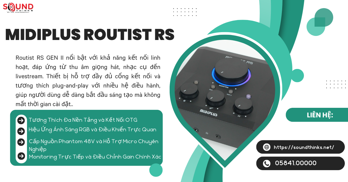 Audio Interface Midiplus Routist RS GEN II