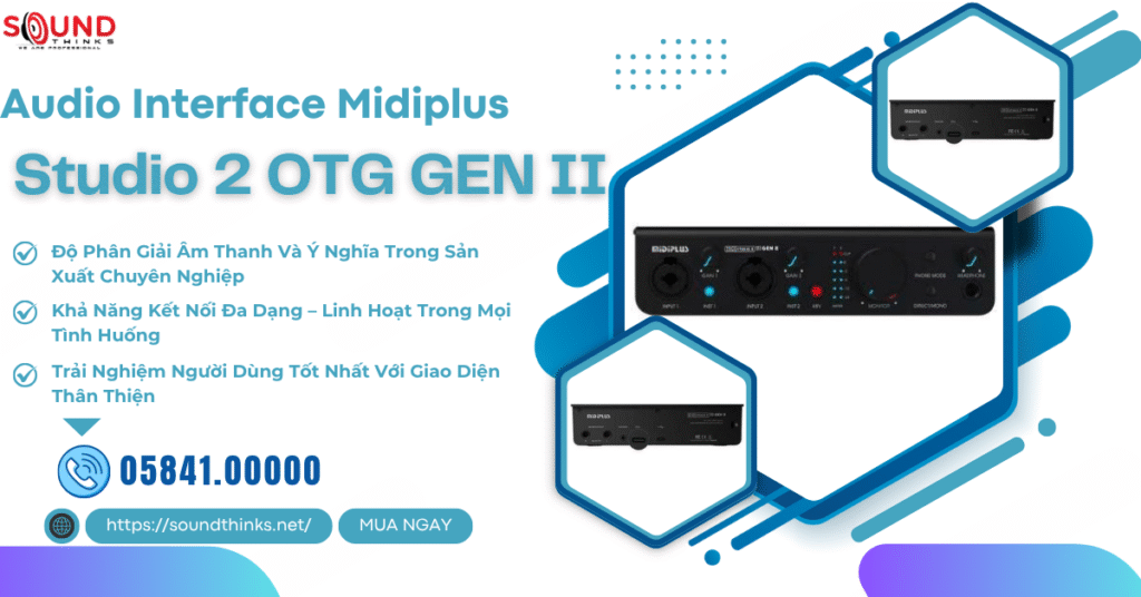 Audio Interface Midiplus Studio 2 OTG GEN II 