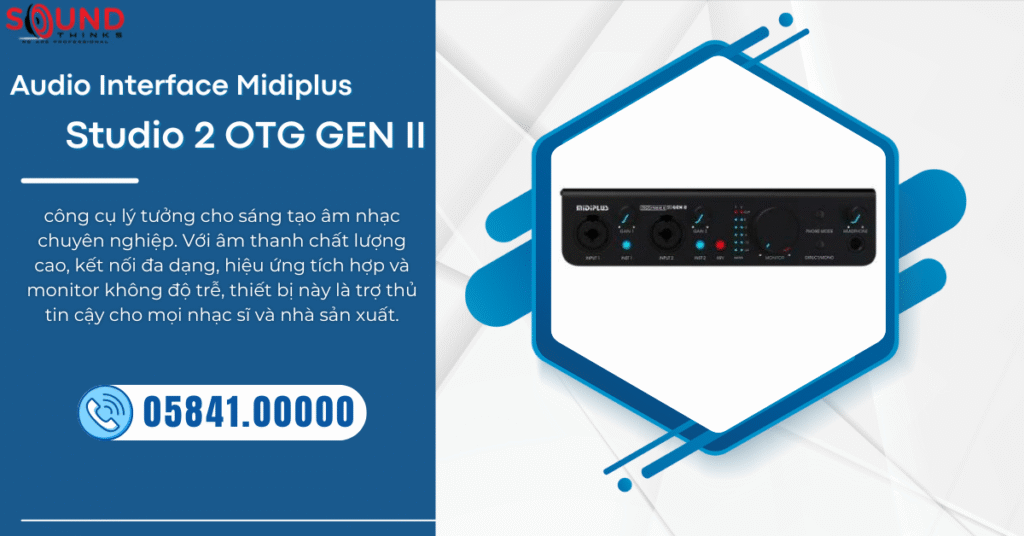 Audio Interface Midiplus Studio 2 OTG GEN II 