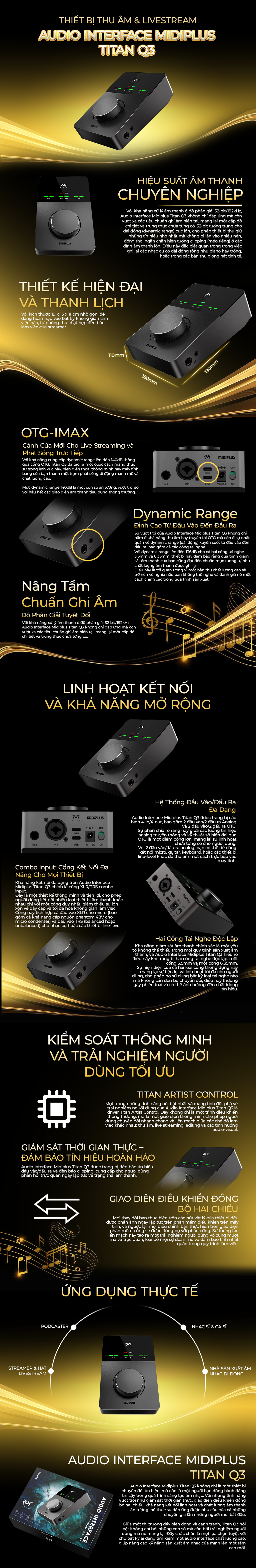 Audio Interface Midiplus Titan Q3