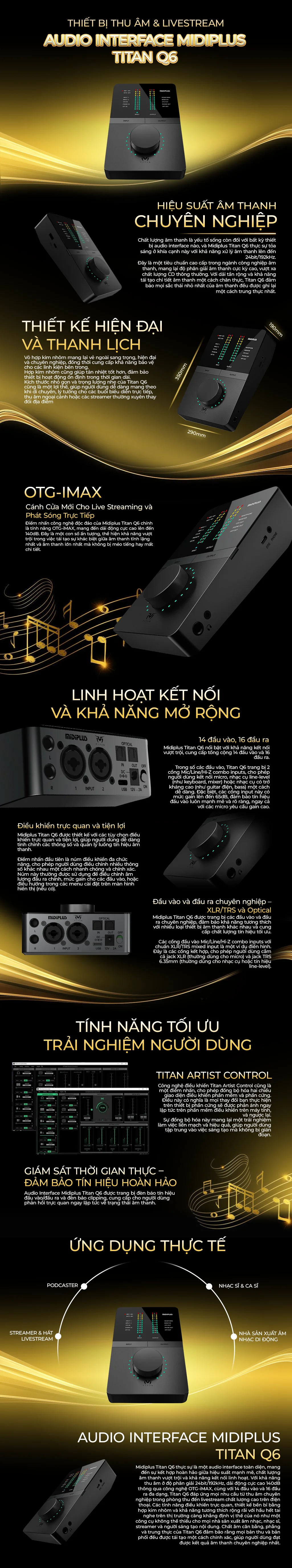Audio Interface Midiplus Titan Q6