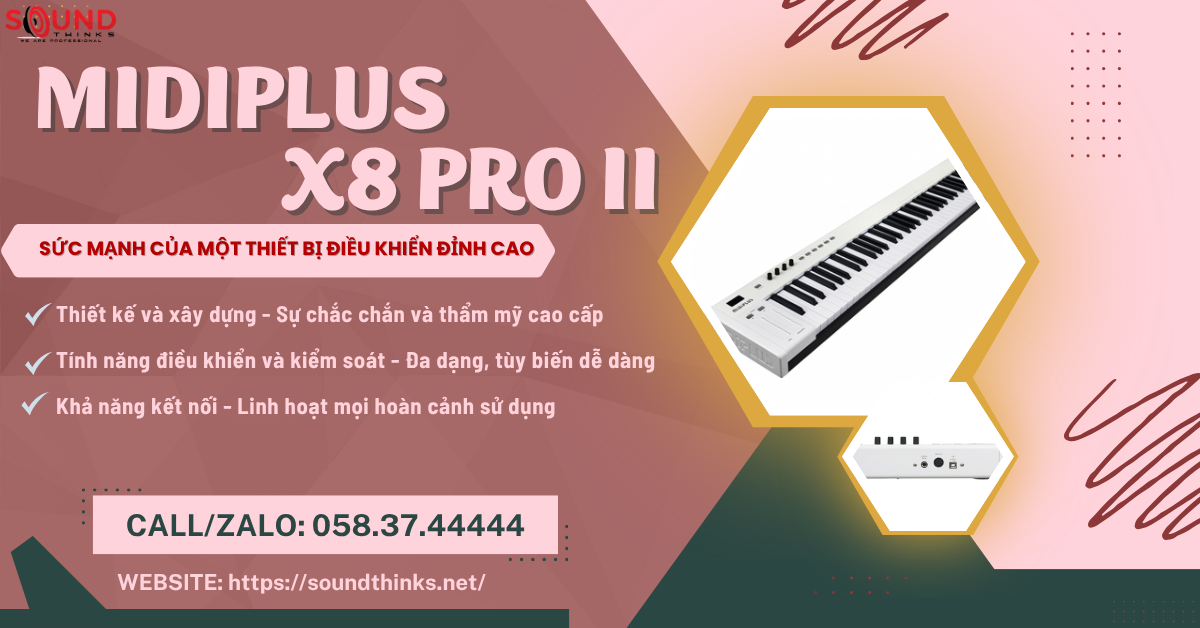 MIDI Keyboard Controller Midiplus X8 Pro II