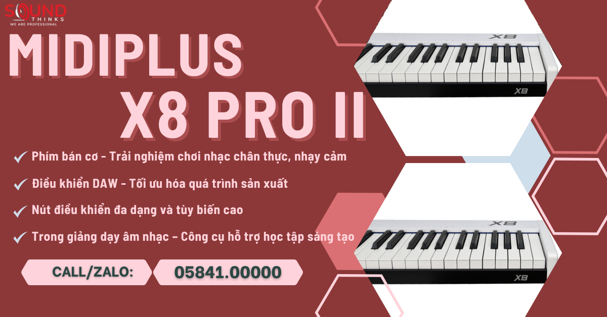 MIDI Keyboard Controller Midiplus X8 Pro II