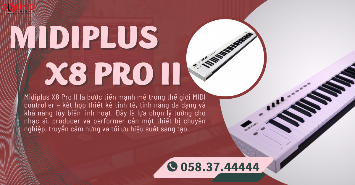MIDI Keyboard Controller Midiplus X8 Pro II