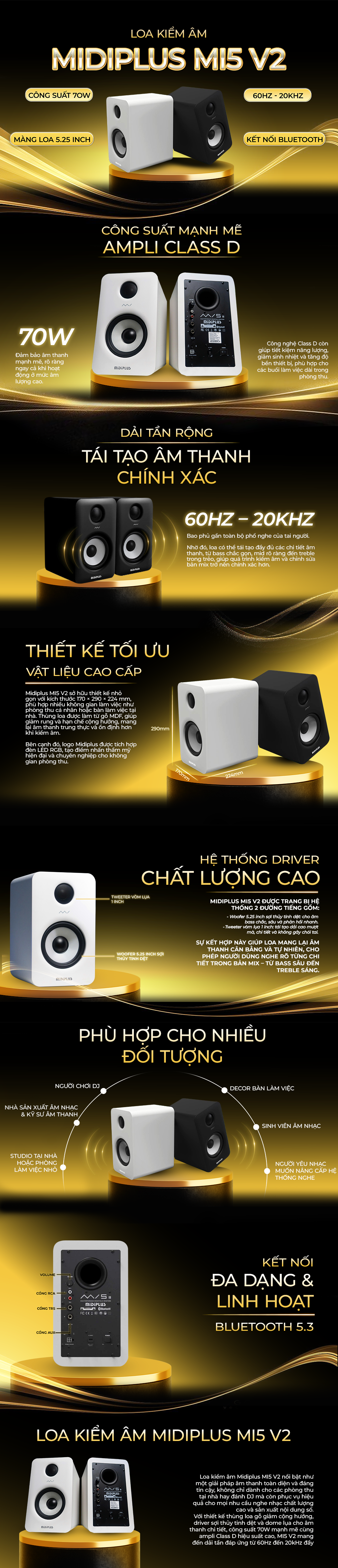 Loa kiểm âm Midiplus MI5 V2