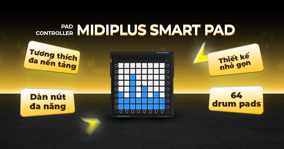 Plus Control Pad Pad controller Midiplus Smart PAD 🎵 64 Drum pads tối ưu